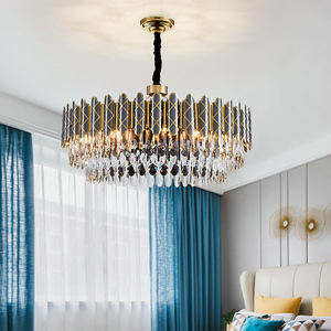New Style American Design K9 Crystal Pendant Lamp Parts Rectangle Luxury Led <b>Black</b> Chandeliers for <b>Living</b> <b>Room</b> - Product Image 3