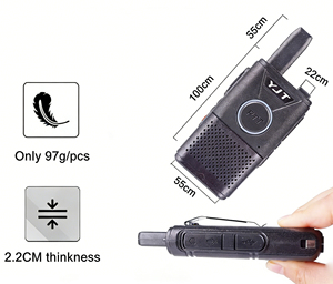 YJT A10 Analog Small <span class=keywords><strong>Pmr446</strong></span> Ce 0.5w <span class=keywords><strong>Walkie</strong></span> <span class=keywords><strong>Talkie</strong></span> Uhf Long Range Mini <span class=keywords><strong>Talkie</strong></span> <span class=keywords><strong>Walkie</strong></span> Two Way Radio Restaurant AU2608 - Product Image 4