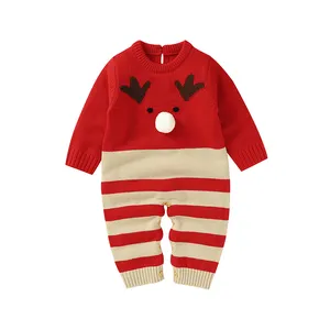 Sleeve Baby Romper MIMIXIONG Wholesale Baby Christmas Romper Long Sleeve Romper Knitted Baby Romper Cute Super Soft Babyjurken