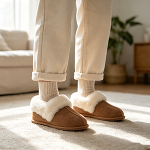 Chaussures d'hiver <span class=keywords><strong>pour</strong></span> hommes en cuir de vachette suédé avec doublure en fourrure de <span class=keywords><strong>mouton</strong></span>, légères, respirantes et confortables – Vente en gros directe usine - Product Image 6