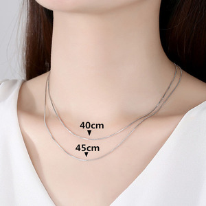 <span class=keywords><strong>Collana</strong></span> in <span class=keywords><strong>argento</strong></span> Sterling S925 di alta qualità per donna scatola di serpenti maglione nudo <span class=keywords><strong>collana</strong></span> a catena in <span class=keywords><strong>argento</strong></span> clavicola placcata in oro - Product Image 6