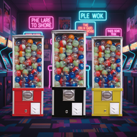 Distributeur automatique de bonbons rectangulaire Niudele, système de paiement par jetons, capacité de 150 à 200 pièces, construction en métal PC, durée de vie de 1 à 2 ans