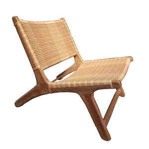 Chaises longues de jardin en teck et en rotin pour se détendre, meubles d'extérieur - Product Image 2
