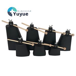 Cloche à vache en métal, instrument de percussion avec mallette en bois, support réglable, accessoire musical pour batterie, performance et enseignement - Product Image 1