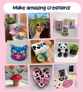 Argile à séchage à l'air pour adultes débutants, <span class=keywords><strong>kit</strong></span> de poterie à domicile, comprend outils et guides – Thème ange antique, décoration de mariage, art - Product Image 4