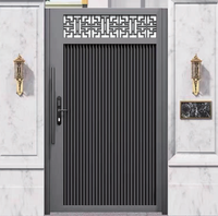 Porte en alliage d'aluminium durable, anti-corrosion, à ouverture automatique, design sur mesure de style français