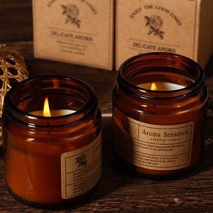 Candele Profumate per la Casa, Regali per Uomini, Regali di Aromaterapia per Papà Festa del Papà, Candela di Soia con Fragranze di Pelle/Fumo e <span class=keywords><strong>Vaniglia</strong></span>/Quercia/Lavanda - Product Image 4