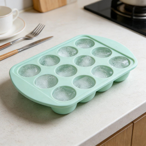 Grand bac à glaçons réutilisable en silicone, écologique, antiadhésif, sans danger pour les aliments, congélation rapide, démoulage facile, compatible congélateur, usage domestique - Product Image 5