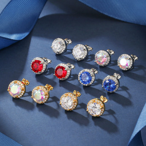Wholesale Trendy Iced Out Zircon <strong>Clip</strong> <strong>On</strong> <strong>Earrings</strong> Non Pierced <strong>Earring</strong> Jewelry For Kids Girls <strong>Women</strong> Men - Product Image 1