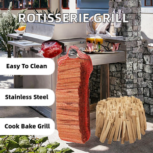 Kit de Caisse de Cuisson Rotative en Acier Inoxydable pour Grillades, Fruits à Griller, Grains de Café et Barbecue Extérieur - Product Image 2