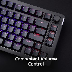 <span class=keywords><strong>HyperX</strong></span> <span class=keywords><strong>Alloy</strong></span> Rise 75 Hot Swappable 75% Teclado mecánico para juegos PC Sensor de luz ambiental Junta Interruptores lineales montados - Product Image 2