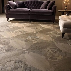 <span class=keywords><strong>Parquet</strong></span> multicouche haut de gamme en chêne et noyer, motif floral, planchers en bois de luxe pour villas, appartements et projets hôteliers - Product Image 2