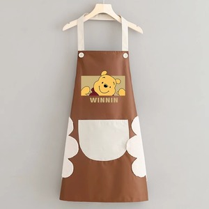 Delantales <span class=keywords><strong>de</strong></span> Algodón Marrón Bordados Personalizados al por Mayor a Bajo Precio - Product Image 4