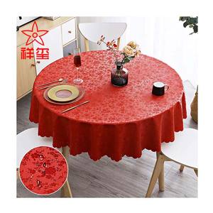 <strong>Round</strong> Vinyl <strong>Tablecloth</strong> with Flannel Backing Vynle Plastic PVC Waterproof Spillproof <strong>Wipeable</strong> Oilcloth Heavy Duty - Product Image 5