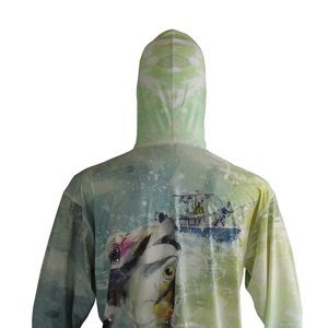 เสื้อฮู้ดดี้ตกปลาแบบซับลิเมชั่น แขนยาว น้ำหนักเบา พร้อมแขนยาว - Product Image 5