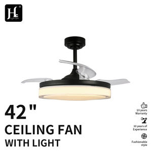 White Black <b>Ceiling</b> <b>Fan</b> <b>With</b> <b>Light</b> and Remote Control Modern Black <b>Led</b> <b>Fan</b> <b>Light</b> 110V 220V 42 Inch <b>with</b> <b>Light</b> for Home Bedroom - Product Image 5