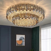 Lustre suspendu moderne de luxe en cristal K9 pour la maison, le salon, l'hôtel