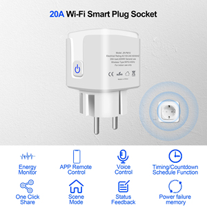 20A 220V không dây wifi thông minh cắm điện năng lượng màn hình tuya EU mini không dây wifi thông minh cắm ổ cắm với Alexa Google nhà bằng giọng nói - Product Image 3