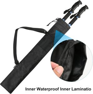 Bâtons de trekking étanches portables sac de transport fermeture éclair pour la randonnée sac à bandoulière poteaux de tente pochette de rangement de remplacement - Product Image 2