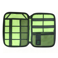 Tas Organizer Elektronik Anti Air dari Bahan Nylon dengan Logo Custom, Banyak Kantong, untuk Perjalanan, dan Menyimpan Kabel serta Gadget