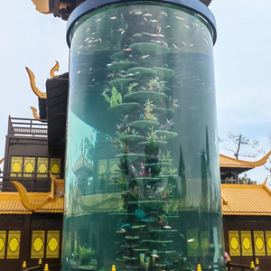 ถังปลาอะคริลิคทรงกระบอกขนาด100แกลลอน100แกลลอนออกแบบได้ตามต้องการ - Product Image 1