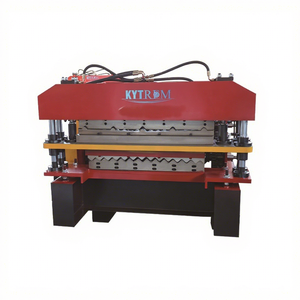 用于波纹和梯形金属屋顶板的高精度双层瓦片滚压成型机 - Product Image 1