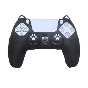 Silicone Case For Ps5 Controller Cat Ear Design With Joystick Cap Pink Protective <b>Shell</b> - Product Image 5