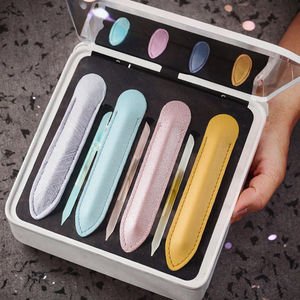 Lima de Uñas de Cristal Cilíndrica Doble, Pulidora de Vidrio, Empujador de Cutículas, Herramienta de Manicura y Pedicura de Lujo y Duradera - Product Image 3