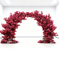 Arche de fleurs artificielles de luxe en soie, plus de 200 cm, pour décor de scène de mariage et de fête