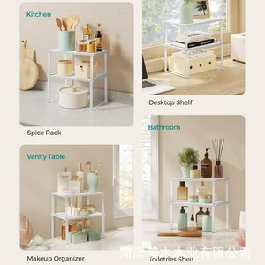 Étagère de rangement de cuisine empilable, lot de 2, pour l'organisation du comptoir - Product Image 4