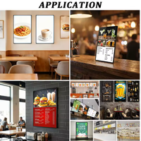 Kotak Lampu LED Gantung Persegi Panjang Tahan Air Bingkai Poster Aluminium Papan Tanda Bercahaya untuk Pemasaran Restoran Bioskop