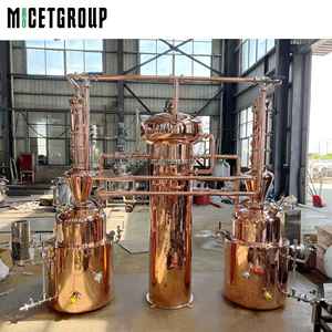 Distillateur de gin 200L Distillateur de cuivre complet Système Moonshine à deux pots Col de cygne avec condenseur <span class=keywords><strong>en</strong></span> cuivre à vendre - Product Image 3