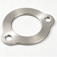 Plaque de fixation pour pompe hydraulique en acier inoxydable découpée au laser sur mesure, avec joint à bride irrégulière à deux trous
