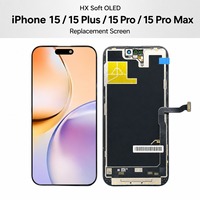 Écran OLED souple HX pour iPhone 15, 15 Plus, 15 Pro, 15 Pro Max – Ensemble d'affichage de remplacement
