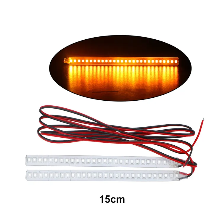 2 pièces Voiture Rétroviseur Indicateur Lampe Streamer Bande Clignotant Moto Coulant LED lumière pour voiture universelle