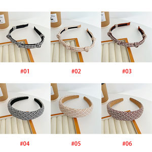 ربطة شعر إسفنجية عريضة وعصرية بتصميم كلاسيكي أمريكي للجامعات ربطة شعر عقدة للنساء للاحتفال بالعام الجديد ربطة رأس عيد الحب - Product Image 5