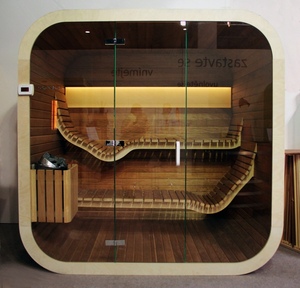 Phong cách Châu Âu phòng tắm hơi cabin trong nhà truyền thống phòng tắm hơi Cube ngoài trời gỗ đốt bếp rắn gỗ hồng ngoại nóng 3 người - Product Image 1