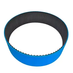 贴标机用耐用的蓝色聚氨酯海绵涂层橡胶同步传送带