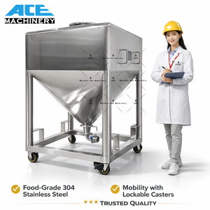 Customize 550L 800L 1000L Stainless Steel 304/316 Powder <b>Storage</b> Tank - Product Image 3