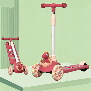 Monopattino Pieghevole per Bambini a Quattro Ruote con Sedile Incluso, Giocattolo Divertente per Esterni per Bambini e Bambine dai 3 ai 6 Anni - Product Image 3