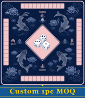 Tapis de table de mahjong portable, antidérapant, silencieux, facile à nettoyer, résistant à la saleté, séchage rapide, pliable, pour jeux de cartes