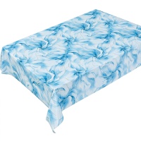 Nappe de table en PVC imprimée sur mesure, lavable, antidérapante, motif floral élégant pour cuisine, salle à manger, hôtel, banquet