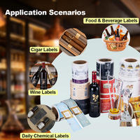 Etiquetas Adhesivas Personalizadas de Fábrica con Relieve, Lámina Dorada, UV Localizado y Textura Elevada para Botellas de Bebidas, Vino y Whisky