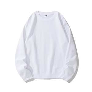 Sweat-shirt à col rond en tissu éponge épais de 450 g, sur mesure pour hommes, couleur unie avec logo imprimé - Product Image 1