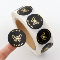 Autocollant personnalisé avec logo, étiquette, impression, imperméable, rouleau, logo en feuille d'or