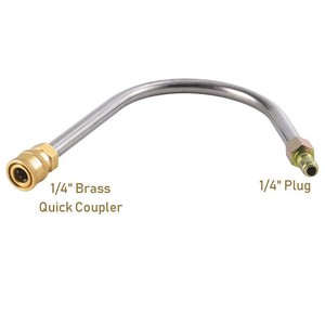 Varilla de Extensión en Forma de U para Limpiador de Alta Presión Xi Yi, Acoplador Rápido de Latón de 1/4, Tubería de Cobre de Acero Inoxidable, Lavado de Autos, Desengrasado - Product Image 1