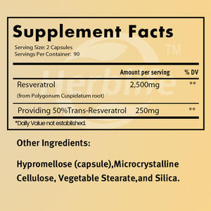 Suplemento de Resveratrol 1800mg - Venta Caliente OEM - Personalizable - Apoyo Inmunológico - Salud Cardíaca y Energía Celular - Sin OMG - Product Image 2