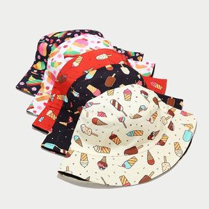 Nuevo Sombrero de Pescador Estilo Coreano, Suave, con Diseño de Helado de Dibujos Animados, para Estudiantes, Protección Solar, para Viajes - Product Image 3