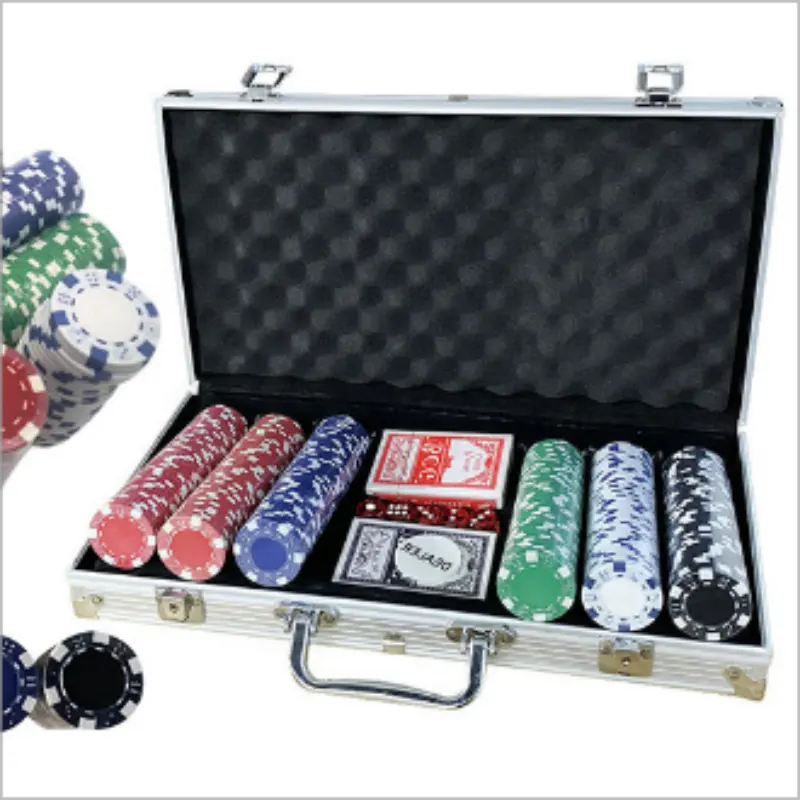 Abd texas 300 adet Poker Chips jetton çelik kil 2 oyun kartları alüminyum kasa ile pazarlık Poker Chips Set