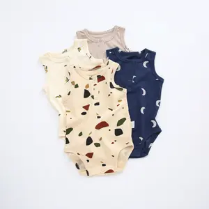 Barboteuse d'été en pur coton pour bébés garçons et filles, vêtements personnalisés, bon marché et tendance, Logo personnalisé, collection 2020